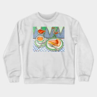 Bakewell Pudding and cup of tea at Eroica Britannia Crewneck Sweatshirt